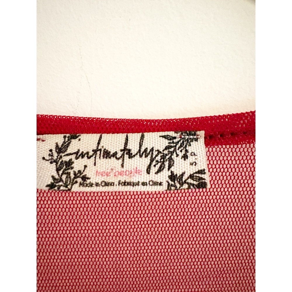 Free People Red Mesh Tank Top - Picture 3 of 4